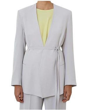 MEIMEIJ Over Jacket With Belt - Gray