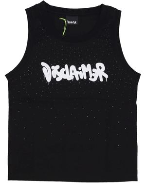 DISCLAIMER Femenino Tank Logo - Negro