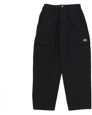 Obey Bigwig Baggy Twill Cargo Pant Long Pants - Black