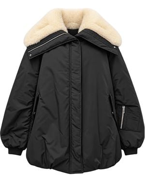ELEH Chaquetas Cuello Blanco - Negro