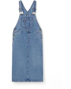 Dickies Salopette Bib Long Overall Dress - Blue