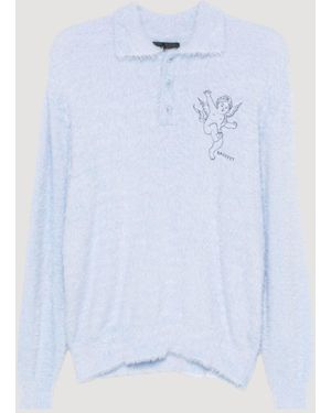 Rassvet (PACCBET) Angel Mohair Polo Stricken - Blau