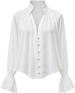 ACTUALEE Shirt Shirt Assimitrica - White