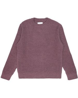Edwin Camisa De Adultos Nix Sweater Grape Nectar - Morado