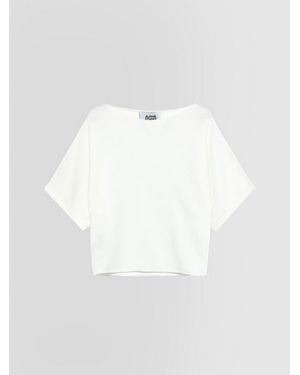 Alpha Studio Malla Con Mujer Blanca Cuello Barco - Blanco