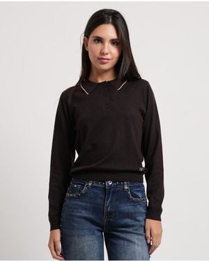 Yes-Zee Maglie Moro - Negro