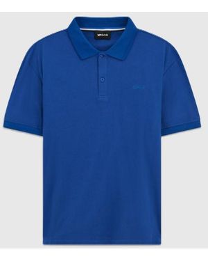 Gas Polo Slim Fit Blau Elektrisch