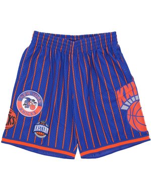 Mitchell & Ness Basketball Shorts Nba Hometown Mesh Short Hardwood Classics Neykni - Blue