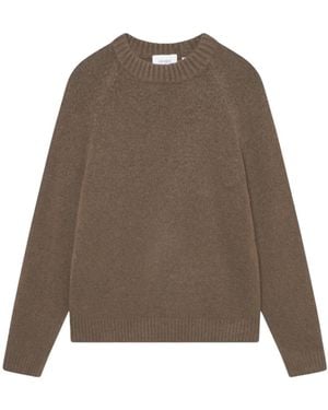 Les Deux Gilbert Crewneck Strickpullover Wolle Crew Hals Pullover - Natur