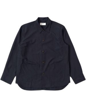 Universal Works Jas Travail Overshirt Tropische Suiting - Blauw