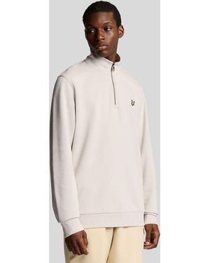 LYLE AND SCOTT 1874 Vrouwen Ml2022V Loopback Quarter Zip Zweet W870 Verbond - Naturel