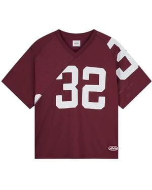 Arte' 32 Jersey Short Sleeve Mesh T-Shirt With V-Neck - Purple