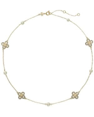 Tory Burch Bisuteria Oro Perla - Blanco
