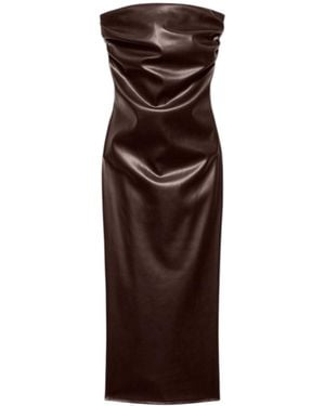 Aniye By Vestido Midi Caly Mujer Eco-Leather - Marrón