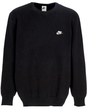 Nike Herren Pullover Club Crewneck Schwarz/Weib - Blau