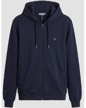 Antony Morato Full-Zip Sweatshirt With Cap Marine - Blue