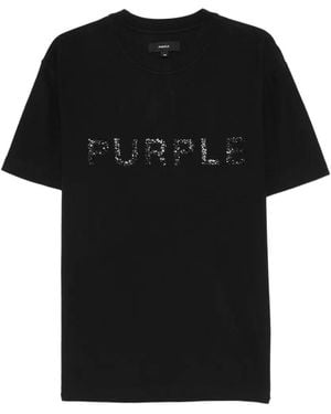 Purple Brand T-Shirt Avec Logo - Noir