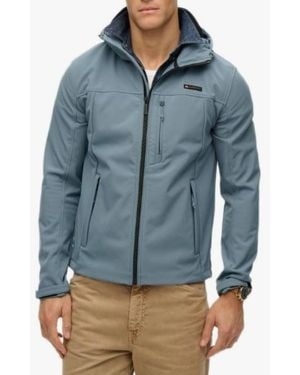 Superdry Hooded Soft Shell Trekker Jkt Jacke - Blau