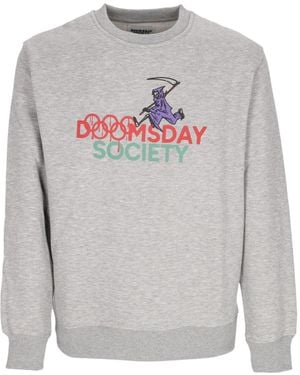 Doomsday Evil23 Sweat-Shirt A Col Rond Pour Hommes Sport Gris