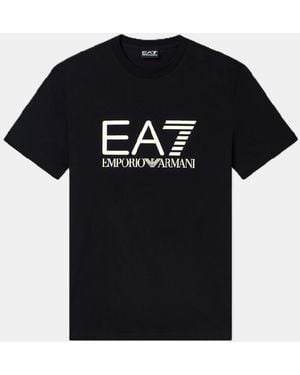 EA7 Camiseta Slim Ajuste Hombre Negro