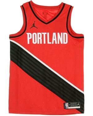 JORDAN NBA Debardeur De Basket-Ball Pour Hommes, Maillot Nba Swingman Statement Edition 2020 Blank 20 Portra University Rouge/Noir