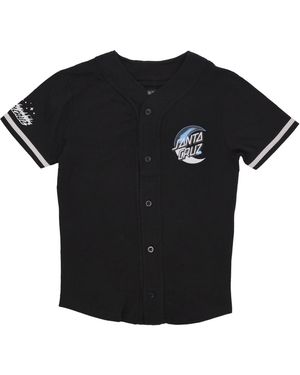 Santa Cruz Coat Buttons Camisa De Beisbol Con Mano De Hueso Cosmico Para Hombre, Color Negro