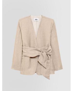 Alpha Studio Linen Jacket - Natural