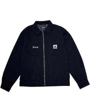 X-Large Jacket Embroidered Work Jacket - Blue