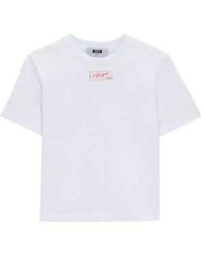 MSGM T-Shirts And Polos - White
