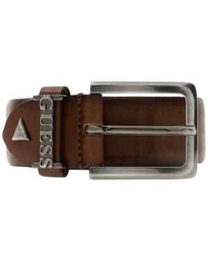 Guess Adjustable Belt &Amp; Not Reversible H35 Adjustable With Metal Buckle - Brown