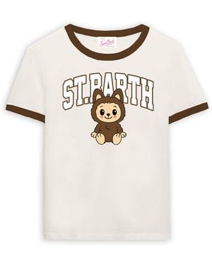 MC2 Saint Barth T-Shirt With Lace Emi0003-09068L - Natural