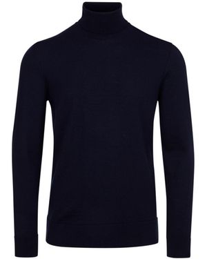 Calvin Klein Superior Wool Turtle Neck Lupetto K102751 - Blauw