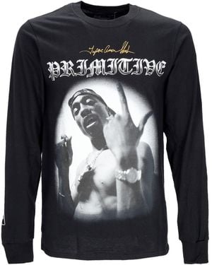 Primitive Skateboarding Camiseta De Manga Larga Hombre One L/Tee X Tupac Negro