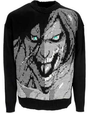DOLLY NOIRE Attack Titan Sweater Herrenpullover - Grau