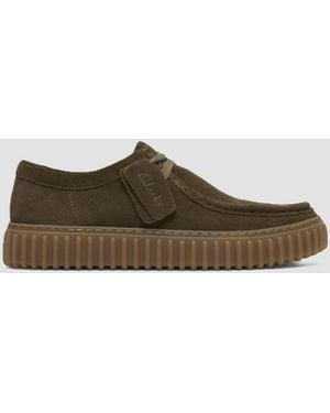 Clarks Zapatos Torhill El Hombre Verde Oliva - Marrón