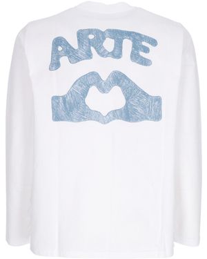 Arte' Long Sleeve T-Shirt Diels Stitch L/Tee - Blue
