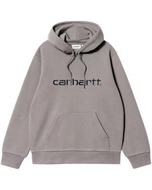 Carhartt Sweatshirt Carharrtt Wip Hooded Carhartt Sweatshirt - Gray