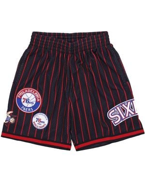Mitchell & Ness Basketball Shorts Nba Hometown Mesh Short Hardwood Classics Phi76E - Blue