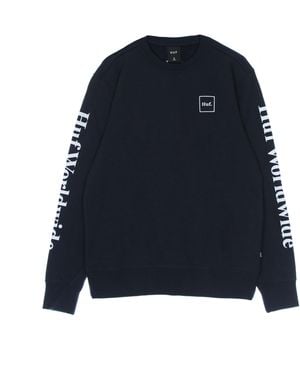 Huf Essentials Domestic Crew Sudadera Con Cuello Redondo Para Hombre - Azul