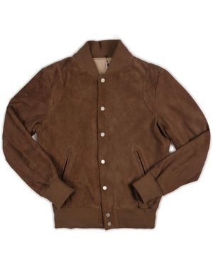 DFOUR® Bomber With Bottoni Tes - Brown