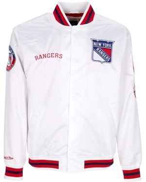 Mitchell & Ness Bomber Jacket Nhl Hometown Lw Satin Jacket Neyran - White