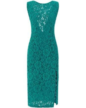 Pinko Drupa Dress Lace Rebrode Ss26 - Green