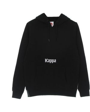Kappa Authentiek Fin Lichtgewicht Herensweatshirt Met Capuchon - Zwart
