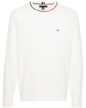 Tommy Hilfiger Hemden Mann Mw0Mw34790 Feines Messgerat Eaf Calico - Weiß