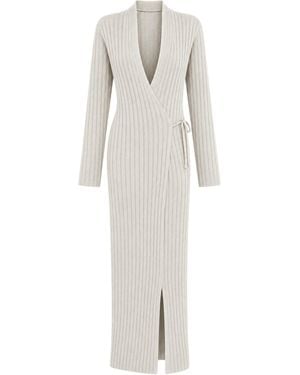 Akep Cable Robe Dress - White