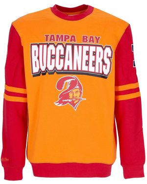 Mitchell & Ness Crewneck Sweatshirt Nfl All Over Crew 2.0 Tambuc - Orange