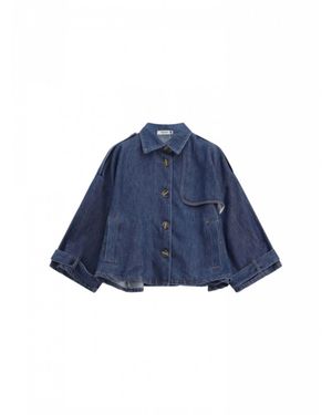 Please Jeans Frau Jacke V73Ycqzc91 - Blau