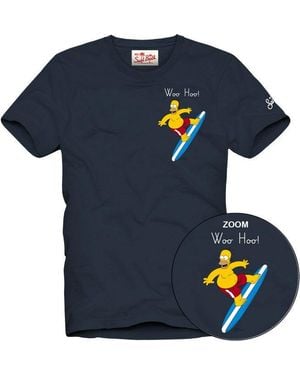 MC2 Saint Barth T-Shirt With Front Print Pot0001-04476L - Blue