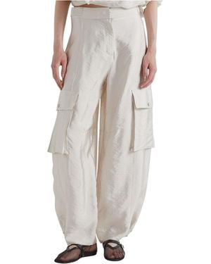 MEIMEIJ Pants Cargo Cargo - White
