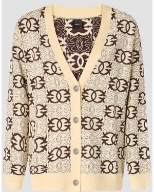 Pinko Cardigan A V Love Birds - Natural